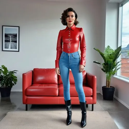 red,red super hero,pvc,gal,vermelho,leather boots,Photography,General,Realistic