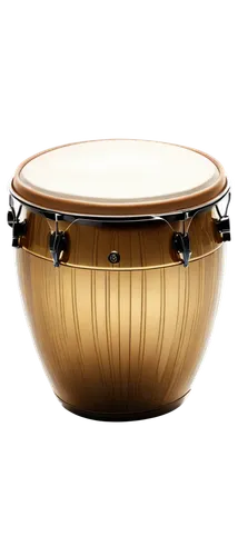 Dynamic drum, bongo sound effect, metallic material, shiny surface, rounded shape, detailed texture, African-inspired pattern, solo instrument, centered composition, warm lighting, soft focus, cinemat