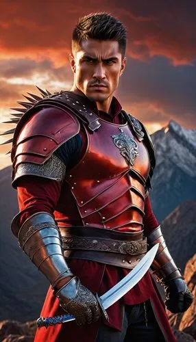 the roman centurion,roman soldier,sparta,centurion,thracian,male elf,heroic fantasy,fantasy warrior,archer,spartan,caesar,warrior east,male character,dane axe,drago milenario,red super hero,great wall wingle,red chief,caesar cut,gladiator,Illustration,Realistic Fantasy,Realistic Fantasy 03