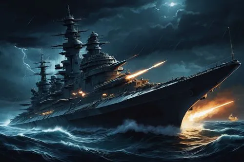 battlecruiser,naval battle,light cruiser,warship,ironclad warship,armored cruiser,pre-dreadnought battleship,ghost ship,battleship,galleon,naval architecture,poseidon,maelstrom,sea storm,naval ship,usn,galleon ship,steam frigate,heavy cruiser,cruiser aurora,Illustration,Japanese style,Japanese Style 05