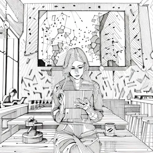 girl studying,the girl studies press,tea and books,girl at the computer,coffee and books,book illustration,comic halftone woman,girl in the kitchen,blonde woman reading a newspaper,coloring page,office line art,woman at cafe,writing-book,little girl reading,blonde sits and reads the newspaper,girl drawing,reading,coffee tea illustration,newspaper reading,writer,Design Sketch,Design Sketch,None