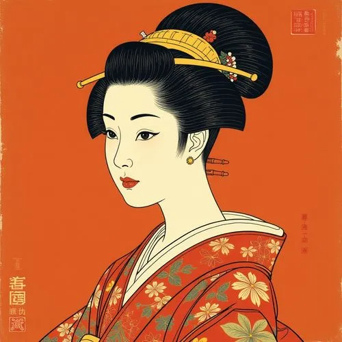 geiko,ukiyoe,uemura,maiko,geisha girl,geisha