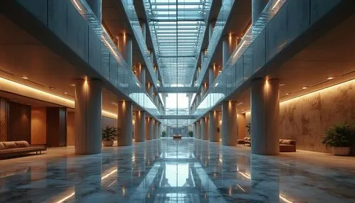 corridor,corridors,atriums,hallway,atrium,difc,rotana,lobby,glass facade,hall of nations,glass building,walkway,masdar,hallway space,office building,glass wall,habtoor,galleria,skybridge,office buildings,Photography,General,Realistic