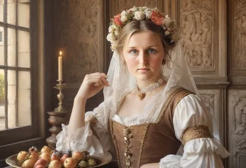 noblewoman,noblewomen,woman eating apple,knightley,miniaturist,englishwoman,girl in a historic way,nelisse,forsyte,zoetebier,victorian lady,elizabethan,woman holding pie,englishwomen,british actress,cranford,lehzen,portrait of a woman,scotswoman,wench,Photography,Realistic