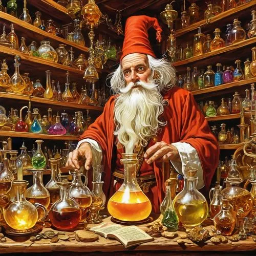 apothecary,alchemy,candlemaker,chemist,potions,saint nicholas' day,saint nicholas,herbal medicine,st claus,medicinal materials,homeopathically,the collector,saint nicolas,distillation,brandy shop,creating perfume,decanter,alternative medicine,the wizard,conjure up,Photography,General,Realistic