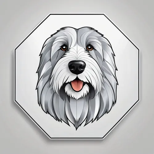 bearded collie,tibetan terrier,old english sheepdog,havanese,skye terrier,coton de tulear,sealyham terrier,standard schnauzer,shih tzu,dog illustration,norfolk terrier,otterhound,lhasa apso,schnauzer,briard,cavachon,pyrenean shepherd,catalan sheepdog,rough collie,glen of imaal terrier,Unique,Design,Logo Design