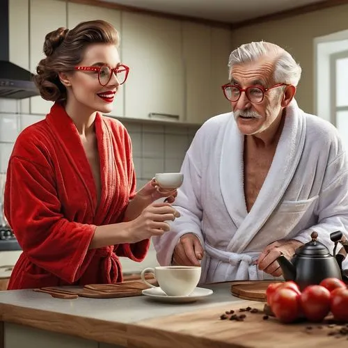 elderly couple,vettriano,grandparents,old couple,domesticity,elderly people,pensioners,bathrobes,homecare,sausages in a dressing gown,senior citizens,geriatrics,care for the elderly,pensioner,elderly,elderly person,haemochromatosis,grandpas,excelsiors,caregiving,Photography,General,Natural