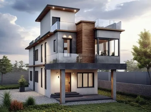 3d rendering,modern house,inmobiliaria,render,homebuilding,revit,modern architecture,two story house,renders,vivienda,residential house,architettura,cubic house,sketchup,casabella,smart house,duplexes,exterior decoration,residencial,condominia,Photography,General,Realistic