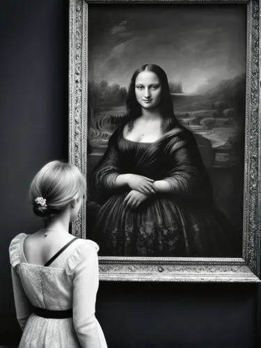 mona,doll looking in mirror,monalisa,little girl and mother,mauritshuis,connoisseurship