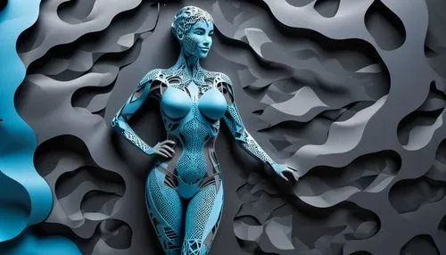 biomechanical,silico,afrofuturism,digiart,materialise,cinema 4d,Unique,Paper Cuts,Paper Cuts 04