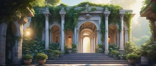 hall of the fallen,pillars,rivendell,archways,artemis temple,alfheim,entrada,oratoria,columns,parnassus,portal,kykuit,arbor,marble palace,violet evergarden,the threshold of the house,mausoleum ruins,seregil,gateway,arboreus,Illustration,Vector,Vector 06