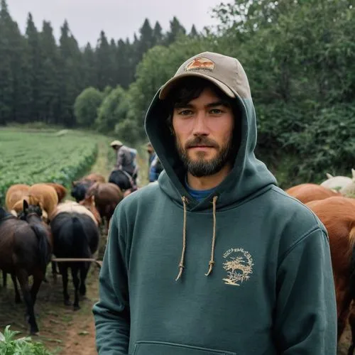 salatin,farmboy,farmhand,permaculture,stockmen,pastureland,dairyman,stock farming,homesteading,pasturage,biodynamic,chamois with young animals,farmhands,agroecology,herdsman,ranchers,tona organic farm,farmworker,cowhand,campesino,Illustration,Japanese style,Japanese Style 14