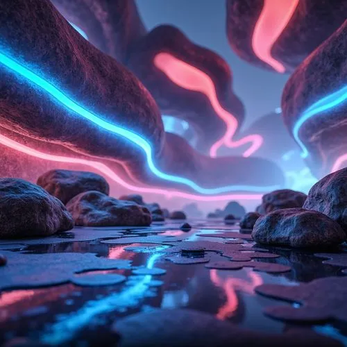 futuristic landscape,fractal environment,3d render,virtual landscape,lava,alien world,lava river,volumetric,3d background,lava balls,shaders,shader,3d fantasy,cinema 4d,rift,biofilm,alien planet,voxels,procedural,hodas