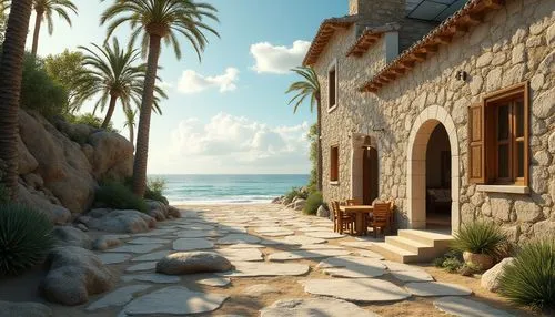 provencal,beach landscape,seaside view,home landscape,beachfront,coastal landscape,greek island door,greek island,crete,oceanfront,greek islands,mediterranean,seaside country,karpathos island,balearic islands,seclude,dream beach,lycian,holiday villa,cryengine,Photography,General,Realistic