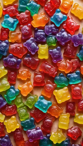 Create a mouth-watering recipe for homemade gummy bears with unique flavors like lavender and lemonade.,gummybears,gummies,gummi candy,gummy bears,gelatin,jelly babies,gumdrops,candy pattern,alligator