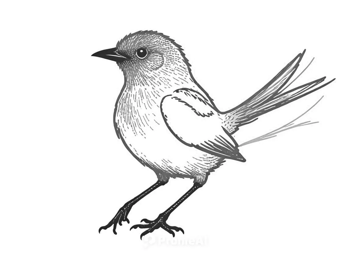 a black and white drawing of a bird,bird drawing,bird png,line art birds,bird illustration,titmouse,small bird,Design Sketch,Design Sketch,Rough Outline