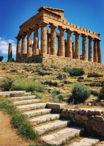 ancient greek temple,greek temple,hellas,doric columns,acropolis,temple of poseidon,the parthenon,parthenon,temple of hercules,ancient roman architecture,paestum,hellenic,roman temple,temple of diana,athenian,sicily,athens,celsus library,greece,peloponnese,Photography,Artistic Photography,Artistic Photography 12