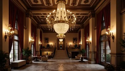 entrance hall,foyer,hallway,hotel hall,royal interior,ritzau,corridor,lobby,paradores,ballroom,kempinski,hotel nacional,parador,hotel lobby,cochere,driehaus,palazzo,nemacolin,entranceway,villa cortine palace