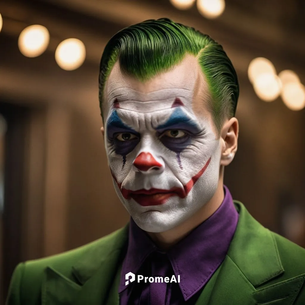 Harry Styles as The Joker,joker,wason,arkham,affleck,mistah,villified,face paint,ledger,jokers,riddler,villian,colorizing,batmanglij,wackier,pagliacci,theatricality,dkr,villainous,bodypainting,monoxid