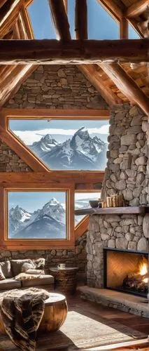 the cabin in the mountains,alpine hut,mountain hut,mountain huts,cabane,roof landscape,fire place,log home,alpine style,wooden beams,fireplaces,house in mountains,wooden roof,house in the mountains,snow shelter,log cabin,snow roof,chalet,wood window,wooden windows,Illustration,Black and White,Black and White 07