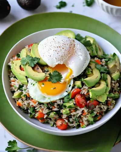 avocado salad,freekeh,salad niçoise,arborio rice,avocado shrimp salad,gallo pinto,egg dish,healthy food,rice with fried egg,green salad,tabbouleh,health food,cobb salad,ful medames,black rice,whole grains,avacado,spinach salad,nasi goreng,spiced rice,Art,Artistic Painting,Artistic Painting 23