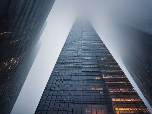 shard of glass,skyscraping,skyscraper,supertall,the skyscraper,tall buildings,skycraper,highrises,barad,1 wtc,skyscapers,dense fog,veil fog,skyscrapers,high fog,ctbuh,one world trade center,inversion,foggy day,towering,Photography,Black and white photography,Black and White Photography 07