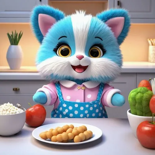 filbert,mascotech,pip,sylbert,maometto,cute cartoon character,chipps,chickpeas,julkipli,stouffer,fertik,alberty,pomeranian,raquette,ferbert,kihon,theodore,ratatouille,garbanzos,chef,Unique,3D,3D Character