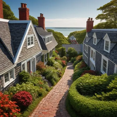 nantucket,cape cod,monhegan,edgartown,marthas vineyard,martha's vineyard,mawes,hyannisport,pei,cohasset,barnstable,conanicut,hamptons,kennebunk,thimble islands,block island,cottages,bridgehampton,townscapes,mattapoisett,Illustration,Abstract Fantasy,Abstract Fantasy 21