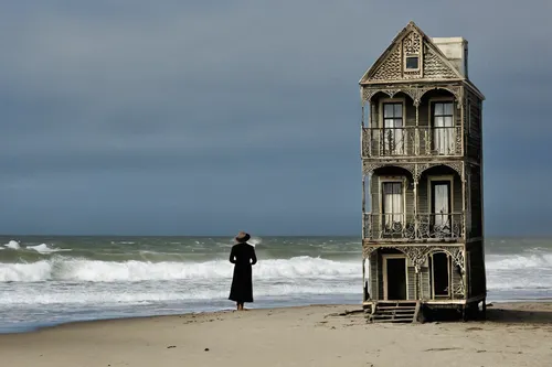 lifeguard tower,westerhever,man at the sea,beach house,beachhouse,scheveningen,sylt,black sea,sand clock,the wind from the sea,sand timer,beach hut,whitby goth weekend,the touquet,stranding,dungeness,usedom,sandcastle,coastal protection,zingst,Illustration,Realistic Fantasy,Realistic Fantasy 40