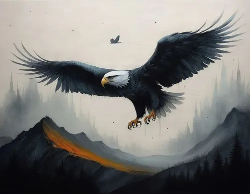 eagle illustration,eagle drawing,american bald eagle,bald eagle,andean condor,bird painting,sea eagle,giant sea eagle,of prey eagle,magpie,bald eagles,eagle,fish eagle,black crow,african fish eagle,condor,mongolian eagle,sea head eagle,mountain hawk eagle,black raven,Illustration,Abstract Fantasy,Abstract Fantasy 18