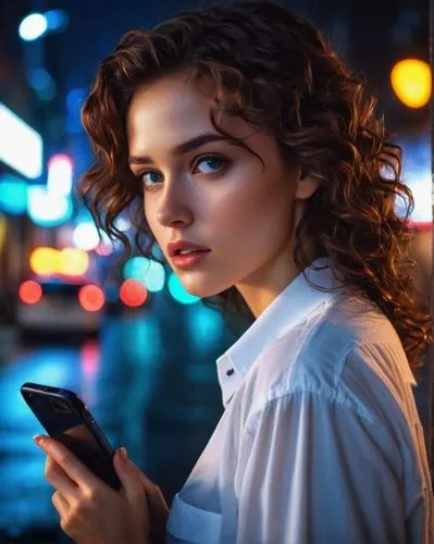 woman holding a smartphone,social media addiction,women in technology,photo session at night,text message,on the phone,the app on phone,social bot,young woman,digital data carriers,phone icon,connectcompetition,girl at the computer,e-wallet,cellular phone,using phone,iphone x,chatbot,portrait photographers,portrait photography,Illustration,American Style,American Style 07