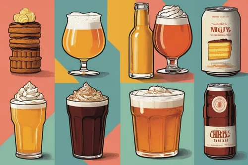 In need of a beer to accompany your favorite dessert? Discover six sweet and flavorful pairings.,drink icons,beer sets,craft beer,ice cream sodas,ice cream icons,beverages,sampler,draft beer,beer bott