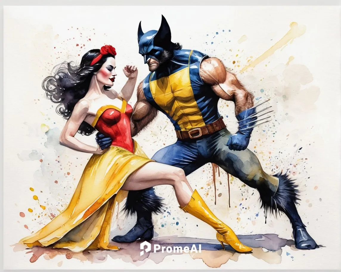 Branca de neve e wolverine se beijando,starfires,supercouple,comic characters,supercouples,burlesques,furies,macniven,batallions,darkstalkers,batgirl,mcniven,catfights,wolverine,crimefighting,batallio