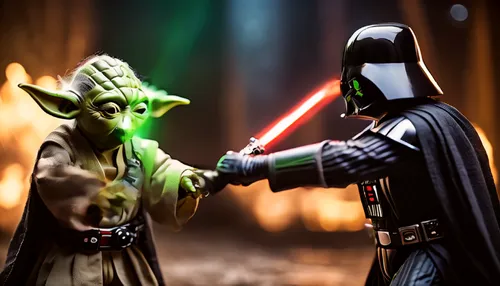 starwars,dark side,an argument over toys,toy photos,yoda,force,star wars,confrontation,lightsaber,jedi,collectible action figures,rots,negotiation,tie fighter,darth wader,schleich,forbidden love,miniature figures,duel,luke skywalker