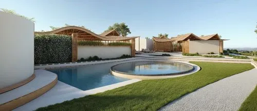 landscaped,3d rendering,landscape design sydney,artificial grass,garden design sydney,landscape designers sydney,pool house,holiday villa,roof landscape,render,dug-out pool,bungalows,garden elevation,outdoor pool,golf lawn,landscaping,luxury property,grass roof,sketchup,renders,Photography,General,Realistic