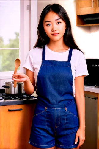 cooking show,girl in overalls,chef,girl in the kitchen,asian woman,miso,pi mai,girl with cereal bowl,cooking book cover,confectioner sugar,asian girl,cooking salt,asian teapot,star kitchen,korean,cuisine,overalls,lumpia,asian,steamed rice,Art,Classical Oil Painting,Classical Oil Painting 44