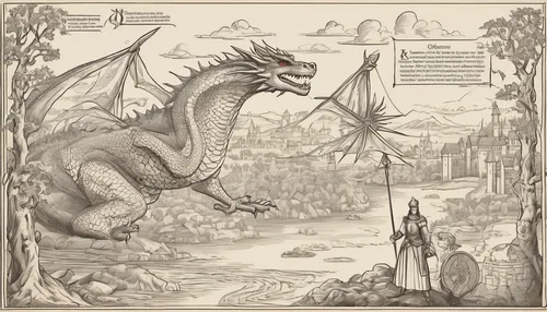 dragon of earth,dragon,dragons,encarte,basilisk,wyrm,primeval times,chinese dragon,heroic fantasy,game illustration,lithograph,engraving,vintage ilistration,heraldry,palatinate,forest dragon,fire breathing dragon,hand-drawn illustration,dragon bridge,giant lizard,Unique,Design,Infographics