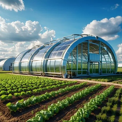 Futuristic Bio Energy Farm,organic farm,greenhouse effect,greenhouse,leek greenhouse,greenhouse cover,vegetables landscape,stock farming,hahnenfu greenhouse,vegetable garden,agricultural engineering,i