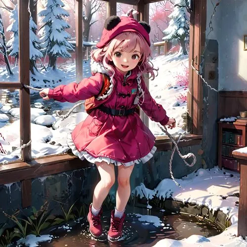 christmas snowy background,alisa,winter background,winter dress,winter clothes,kotova,Anime,Anime,General