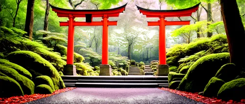 japanese shrine,torii,japan garden,japan landscape,shinto shrine gates,beautiful japan,torii tunnel,senbon torii,japanese background,shinto shrine,japanese garden,japanese art,japanese garden ornament,kyoto,fushimi inari shrine,fushimi inari-taisha shrine,japanese culture,kumano kodo,japan,world digital painting,Conceptual Art,Oil color,Oil Color 18