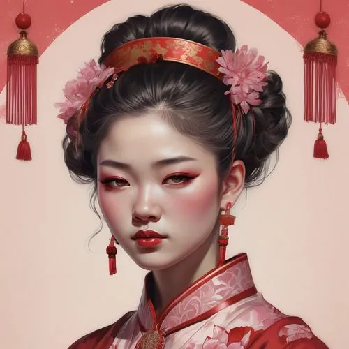 vintage asian,geiko,maiko,asian woman,chuseok,geisha girl,Conceptual Art,Fantasy,Fantasy 01