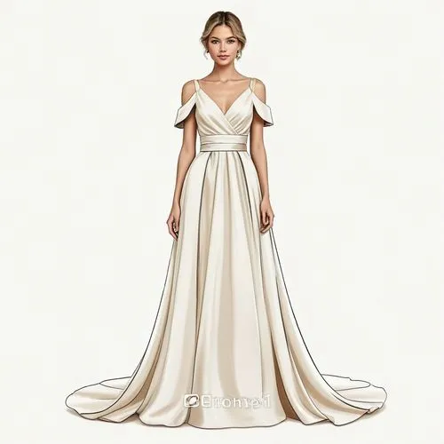 only change the dress color change the color of the dress and some touch of golden ,a line wedding dress with open back,wedding gown,wedding dresses,bridal gown,wedding dress,a floor-length dress,ball