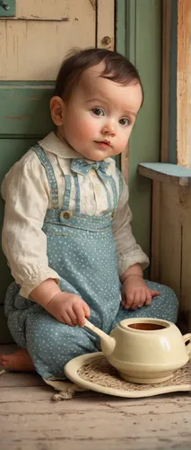 girl in the kitchen,girl with cereal bowl,vintage dishes,diabetes in infant,baby playing with food,doll kitchen,dishware,vintage doll,cookware and bakeware,infant formula,hands holding plate,chinaware,weaning,wooden plate,tableware,child portrait,vintage china,child is sitting,casserole dish,girl with bread-and-butter,Illustration,American Style,American Style 11