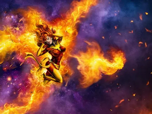 Dark Phoenix - Psychic Meltdown,larfleeze,fire background,firestorm,tandava,flamebird,ifrit