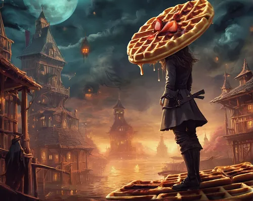 pizza service,order pizza,woman holding pie,pan pizza,the pizza,pizza supplier,pizzeria,pizza,the pied piper of hamelin,slice,pizza stone,pizza box,pie,fantasy picture,tomato pie,slice of pizza,pizzelle,fantasy art,flying food,crêpe,Illustration,Realistic Fantasy,Realistic Fantasy 37