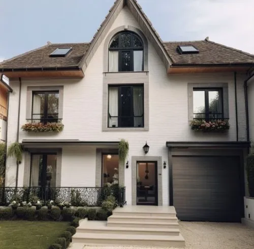 hang a flowerpot with a flower,kleinburg,beautiful home,two story house,luxury home,exterior decoration,large home,dormers,shaughnessy,luxury property,luxury real estate,house purchase,fresnaye,suburb