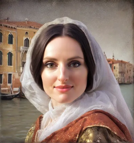 hallia venezia,girl in a historic way,italian painter,venetia,mona lisa,romantic portrait,portrait of christi,portrait of a woman,musei vaticani,the prophet mary,venetian,portrait background,the mona lisa,kosmea,d'este,carnaroli,girl on the river,lacerta,di trevi,fantasy portrait