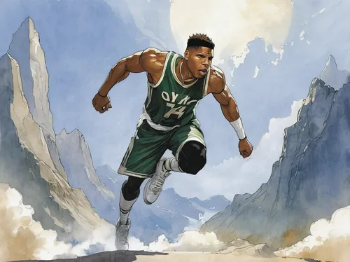 basketball player,zion,bucks,knauel,cauderon,dunker,nba,sports hero fella,soars,young goat,slam dunk,kareem,billy goat,michael jordan,basketball,game illustration,lance,altitude,sportsman,leap,Illustration,Paper based,Paper Based 05