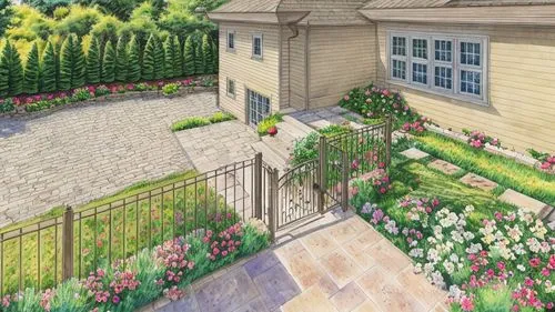 STONE WALL, LAWN, PATIO, ROSES,garden elevation,garden fence,flower borders,cottage garden,flower bed,floral border,balcony garden,garden design sydney,flower border,landscape design sydney,landscapin