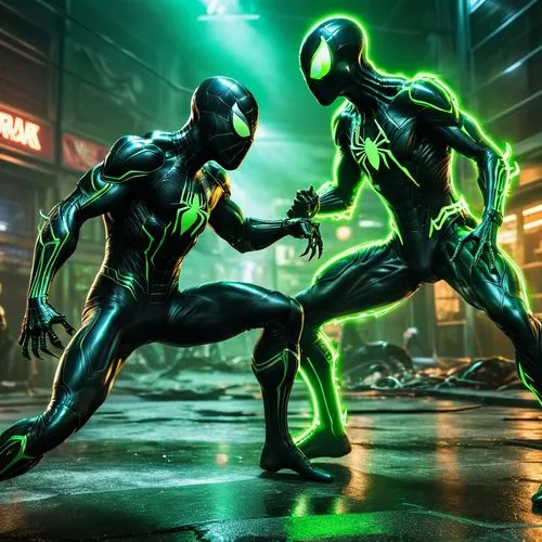 electro,neon body painting,symbiote,elec,mantis,merc,Photography,General,Realistic